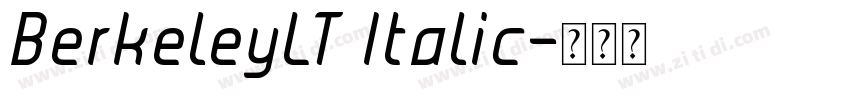 BerkeleyLT Italic字体转换
